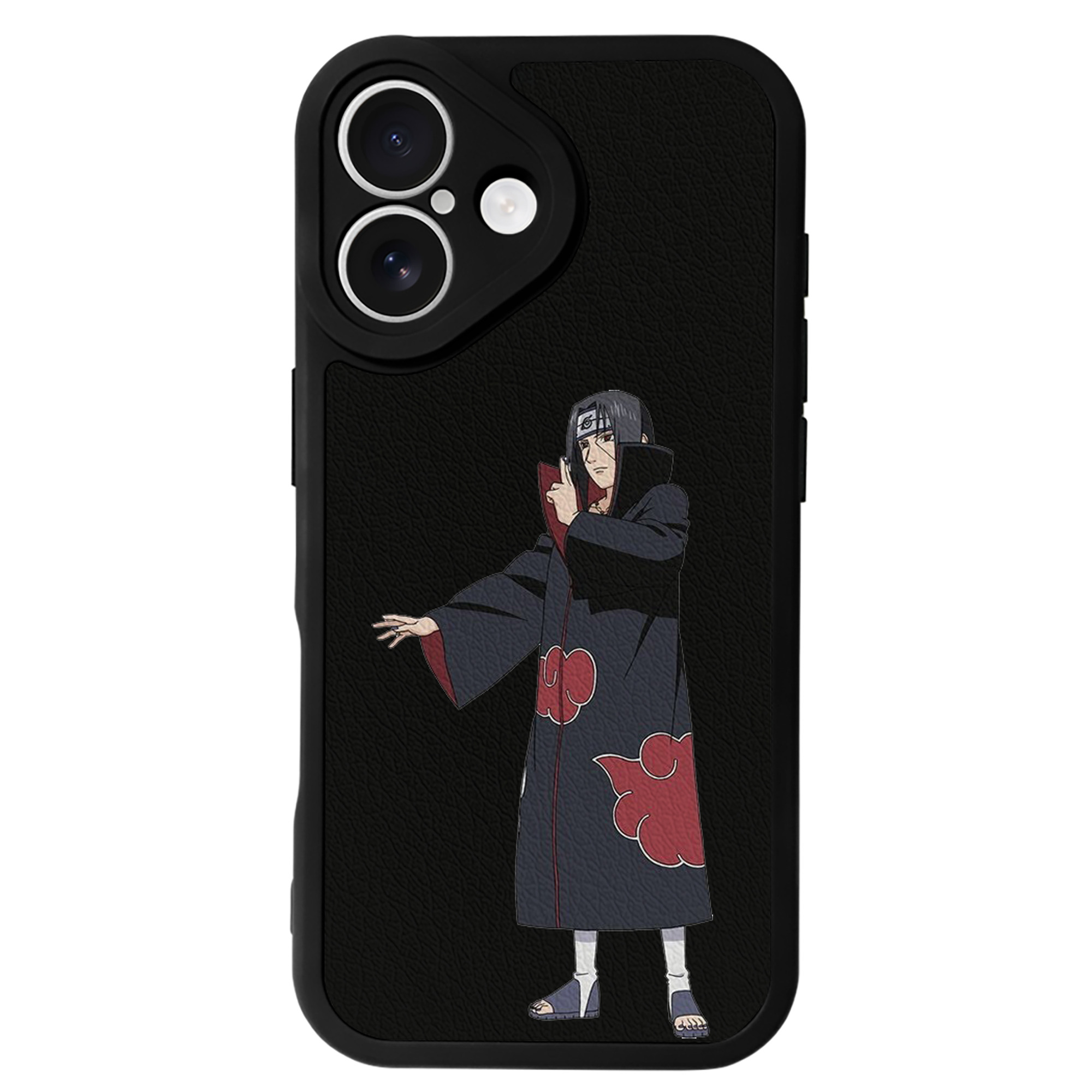 （画像用） NARUTO -ナルト- うちは イタチ Uchiha Itachi 【iPhone 16シリーズ対応】シリコンスマホケース（レザー調） 材質：シリコン